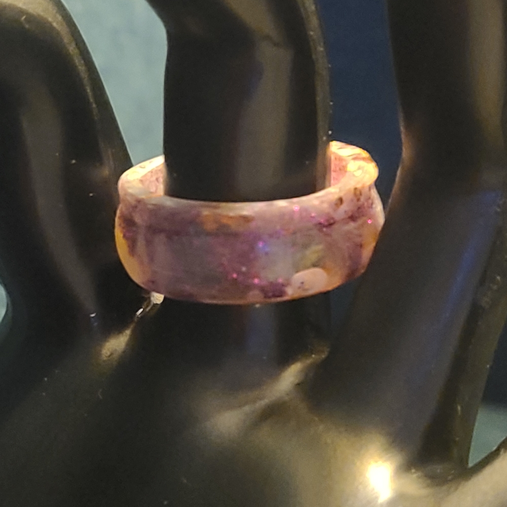 Elegant Multicolor Resin Ring